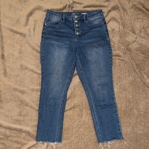 Royalty For Me Dark Blue Ankle Jeans